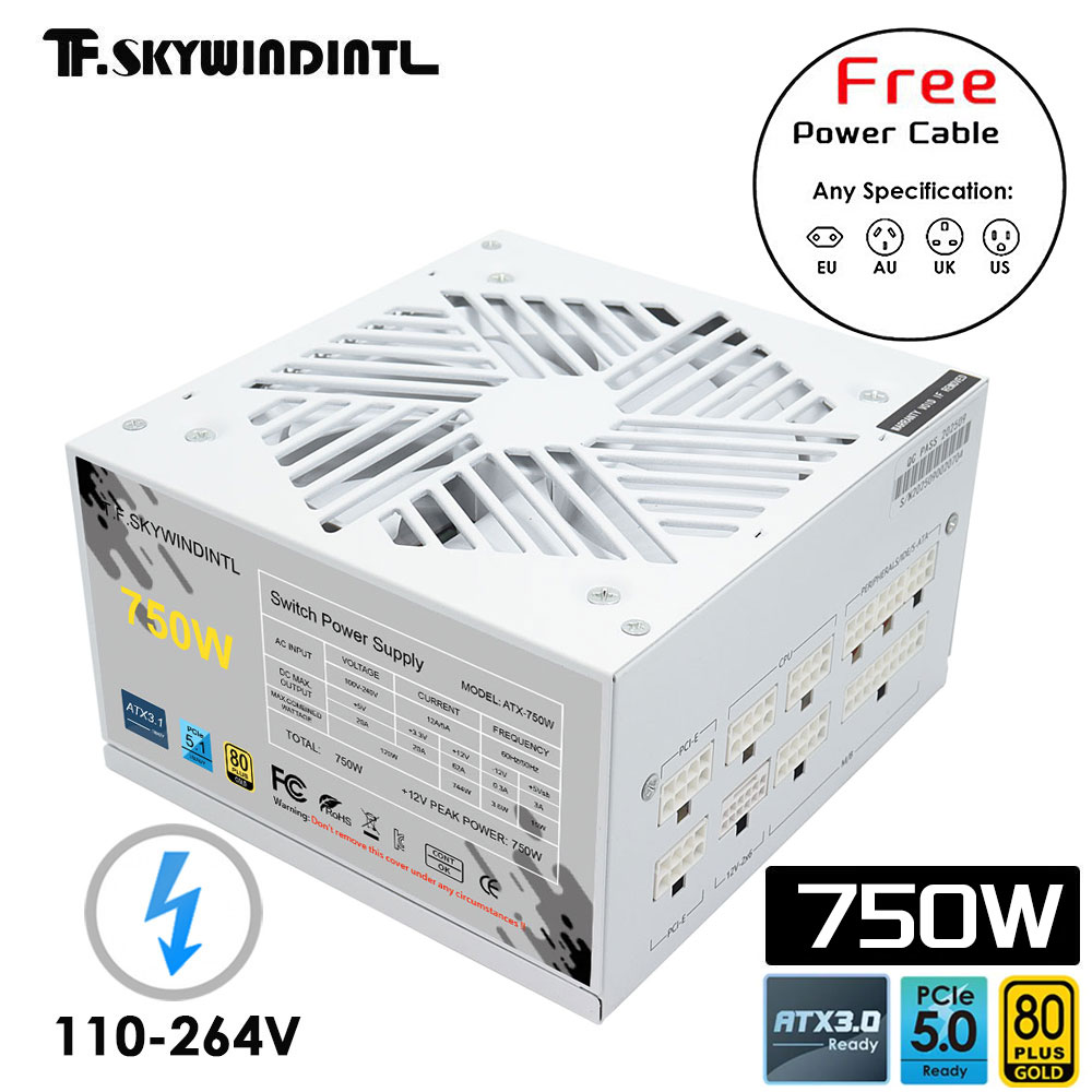 1000W White Modular Power Supply - Blanc 750w 850w 1000W 1200W Watt