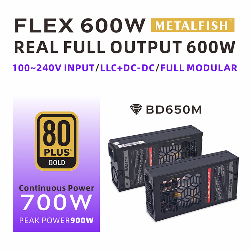 Flex Atx Power Supply 600W 1U - METALFISH Flex 600W alimentation modulaire petit