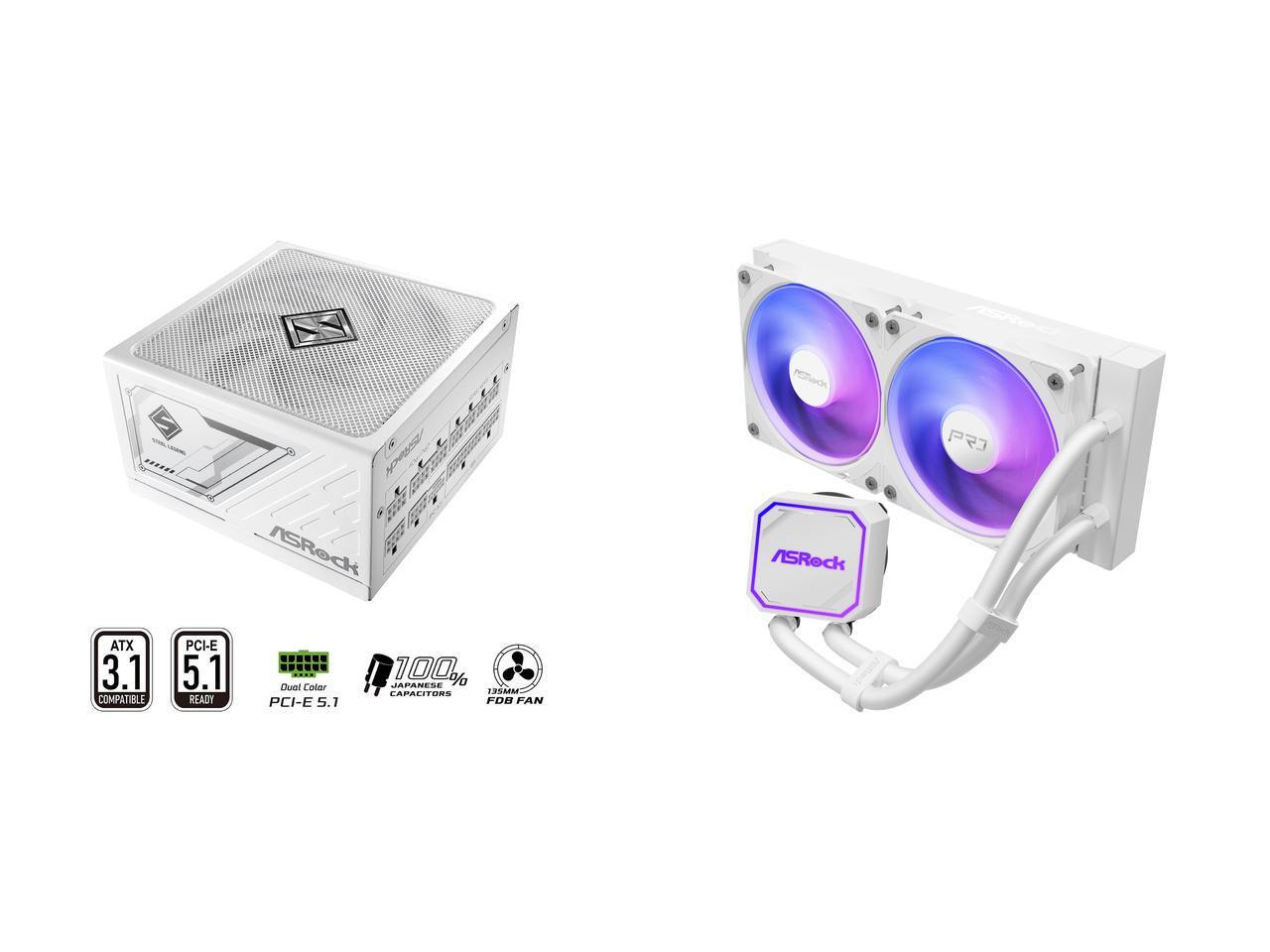 1000W White Modular Power Supply - Bloc d'alimentation entièrement modulaire ASRock SL-1000GW