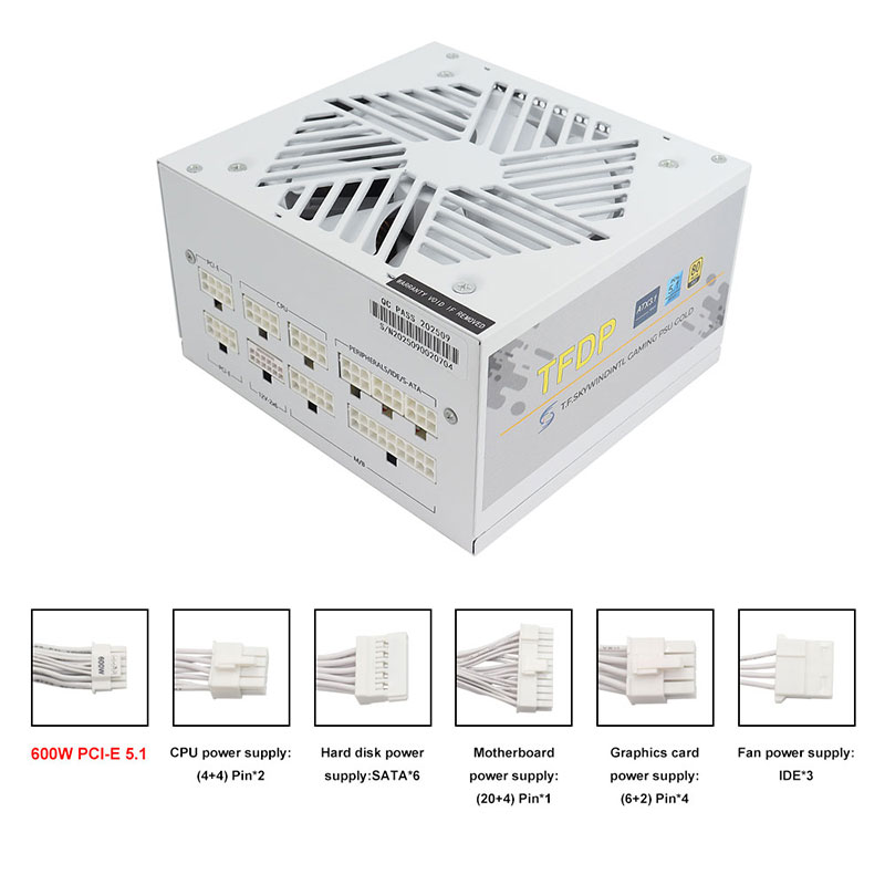 Blanc 750w 850w 1000W 1200W Wa - 1000W White Modular Power Supply avis et prix